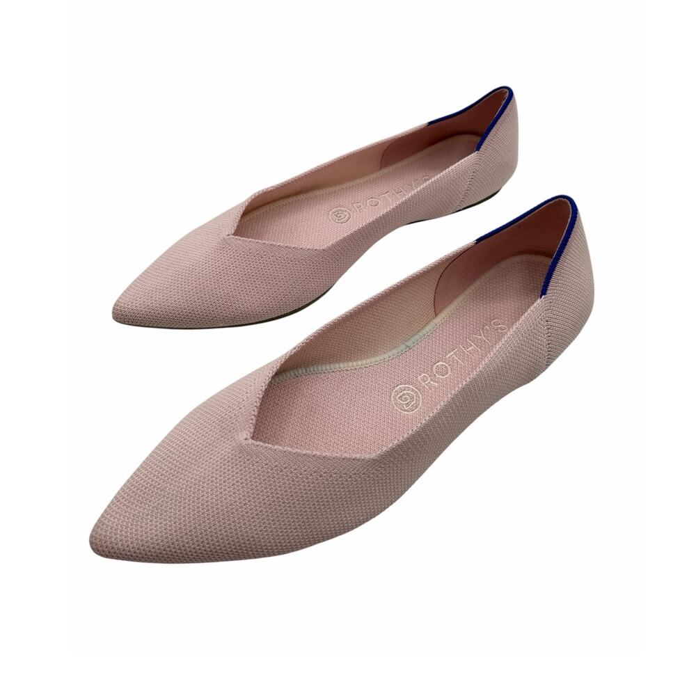 Rothy’s The Point Pink Blush Size‎ 9 Ballet Flats Comfort Washable Luxe Chic